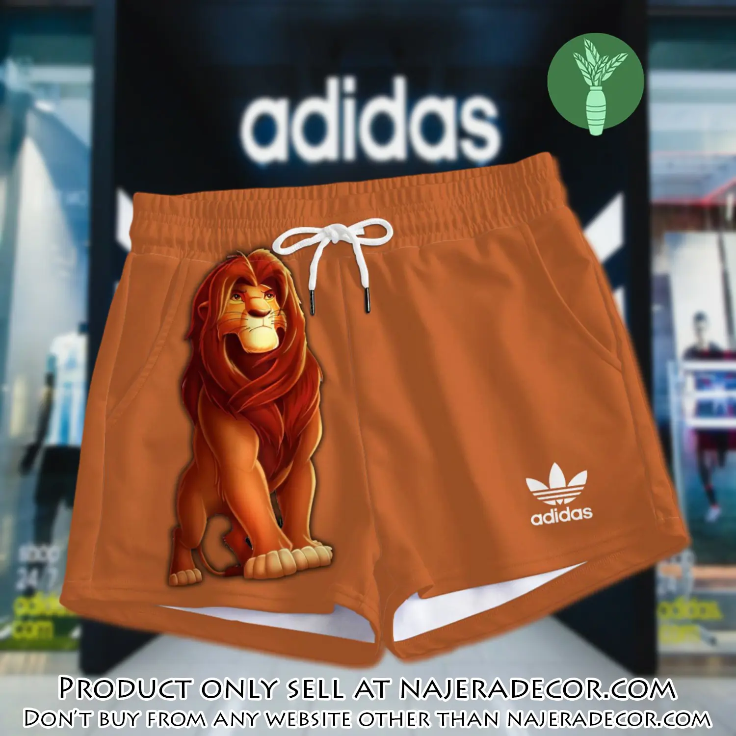 Premium lion king in adidas women shorts lady beach shorts wms1081 njr3820237